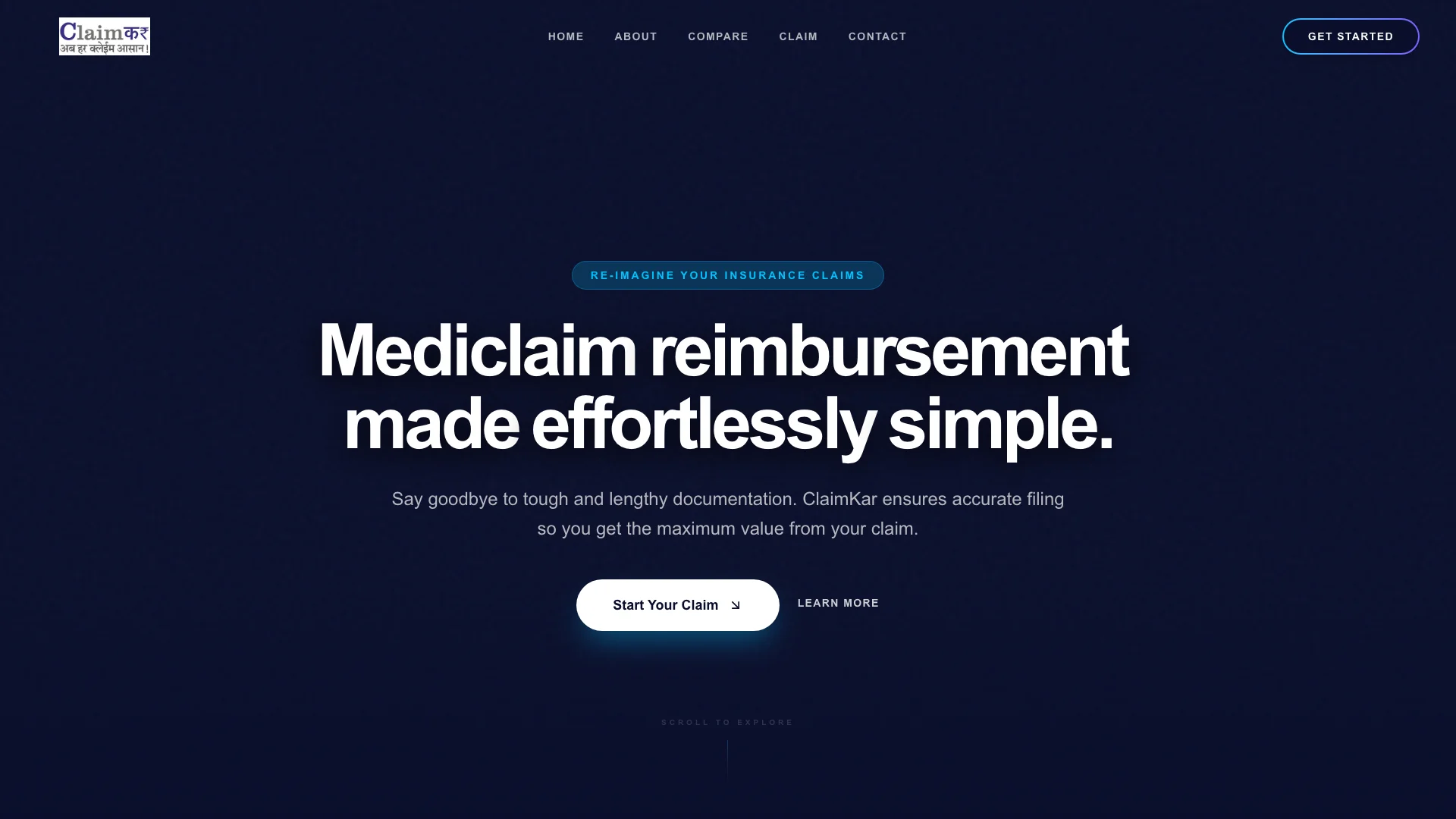 ClaimKar Website desktop